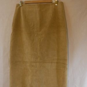 Live A Little Maxi Skirt, Tan Suede Size 12